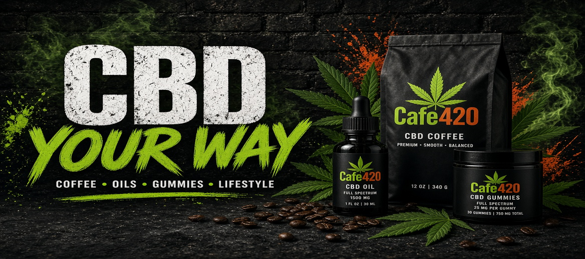 Cafe420 CBD, coffee, tea and lifestyle collection
