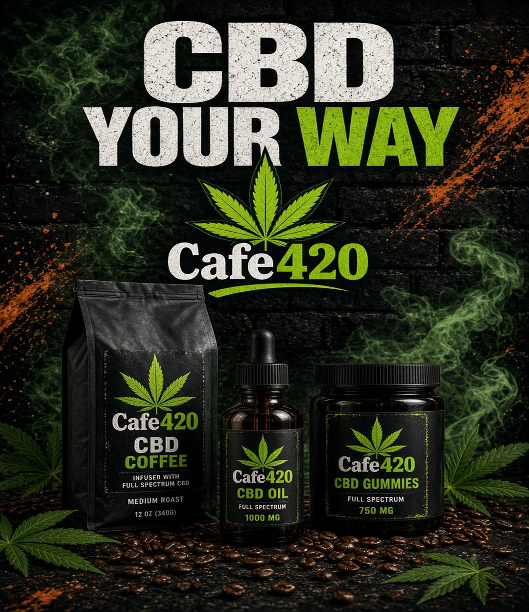 Cafe420 CBD, coffee, tea and lifestyle collection
